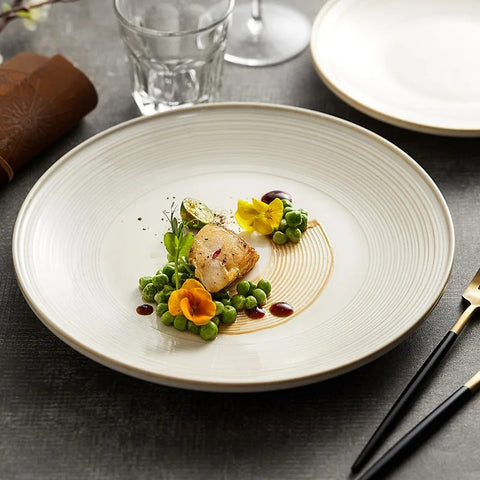 Oro Linea Ceramic Dinner Plate