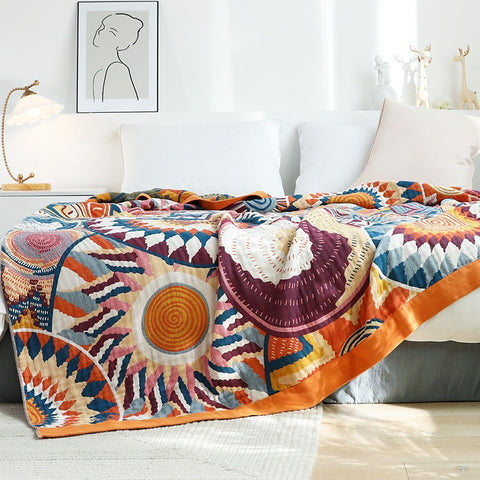 Solstice Spiral Couch Cover Blanket