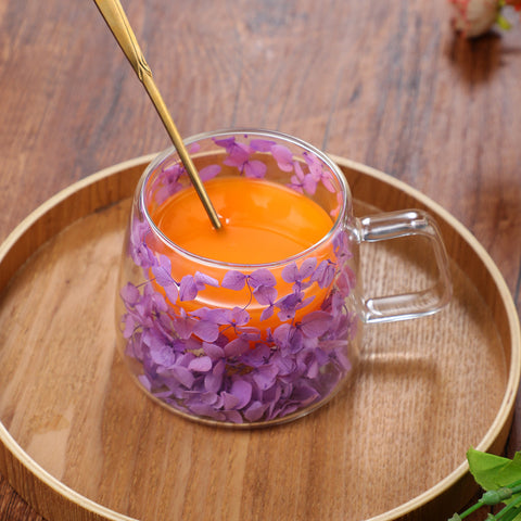 Floral Insulated Borosilicate Glass Mug
