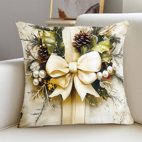 Vintage Gold Christmas Cushion Covers