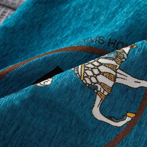 Royal Steed Embroidered Cushion Cover