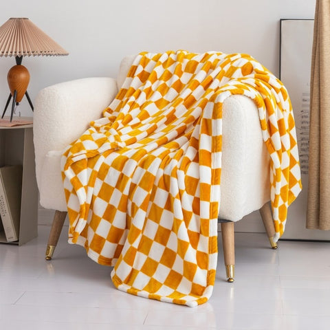 Checkered Flannel Throw Blanket