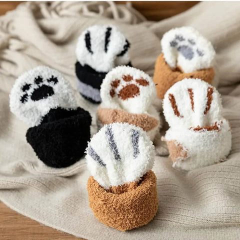 Cozy Cat Paw Socks for Women