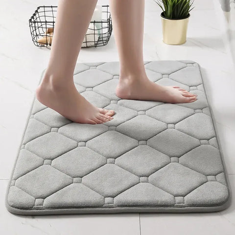 Plush Absorbent Bathroom Mat Non-Slip