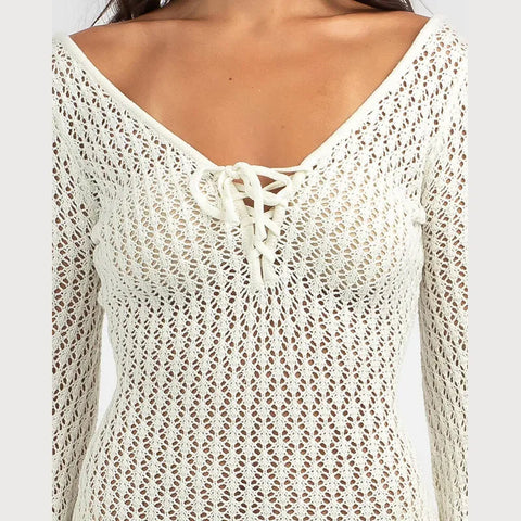 Santorini Woven Beach Cover-Up
