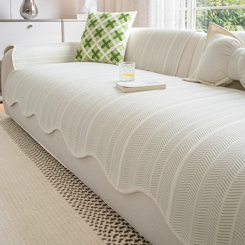 Herringbone Textured Sofa / Couch Cover