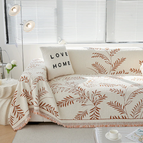 Winter Fern Cotton Sofa/Couch Cover - Final Sale