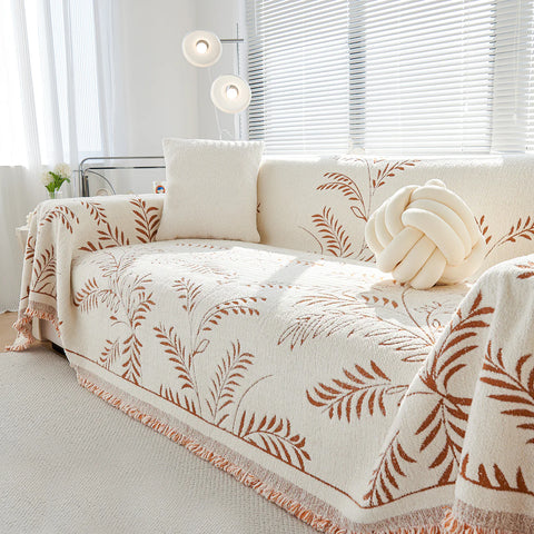Winter Fern Cotton Sofa/Couch Cover - Final Sale