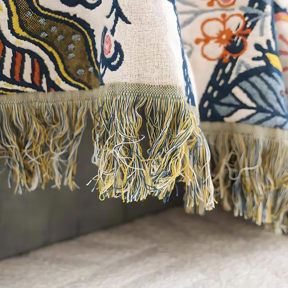 EDEN FLORA TASSELED THROW