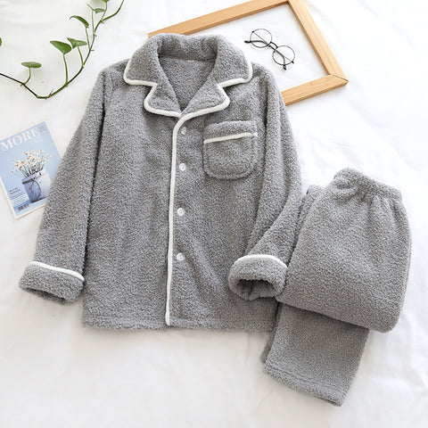 Fleece Winter Pajamas Set for Men & Women