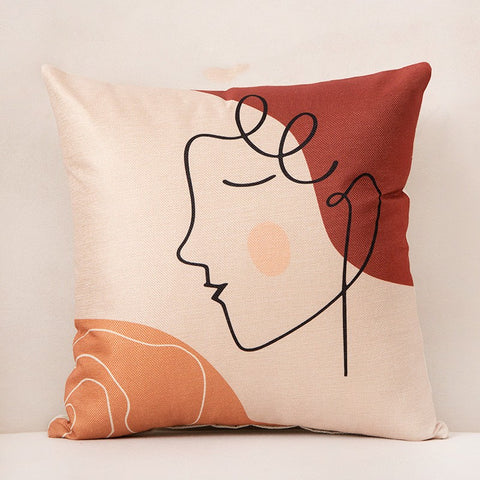 Modena Abstract Face Cushion Cover