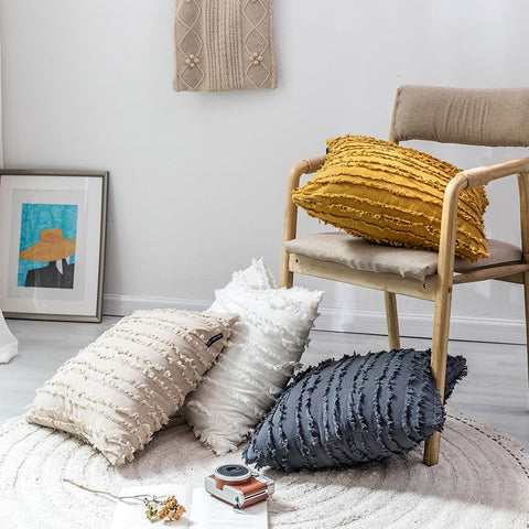 Valence Fringed Cushion Cover