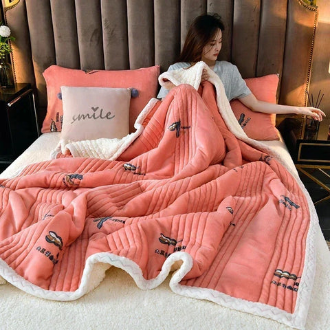 Sherpa Blanket - Thick Fleece Winter Throw