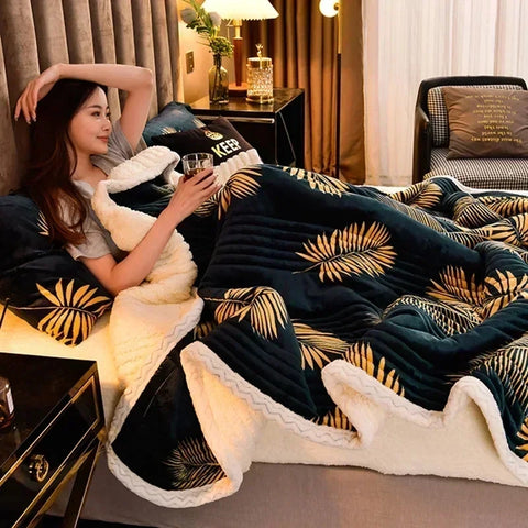 Sherpa Blanket - Thick Fleece Winter Throw