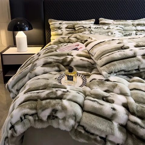 Velvet Bedding Set - Faux Fur Ultra Soft (4PCS)