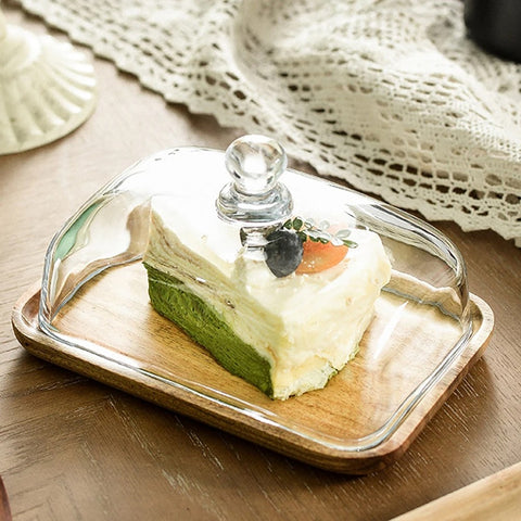 Elegant Glass Butter Dish
