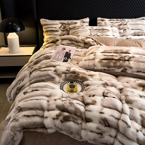 Velvet Bedding Set - Faux Fur Ultra Soft (4PCS)