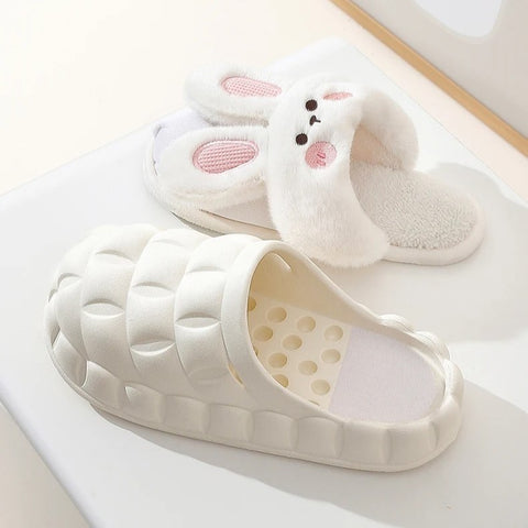 Women's Bunny Ear Slippers - Detachable