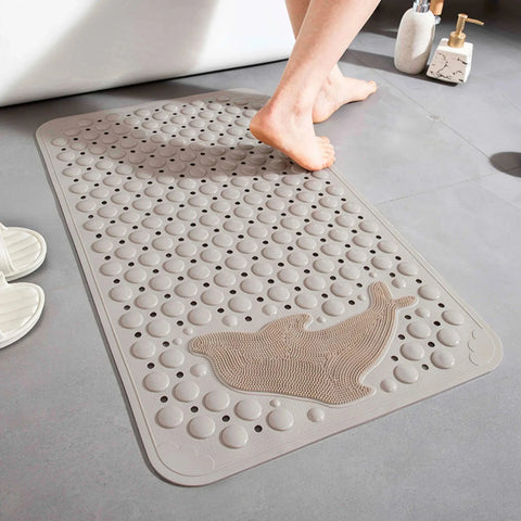Non-Slip Bathtub Mat with Foot Scrubber