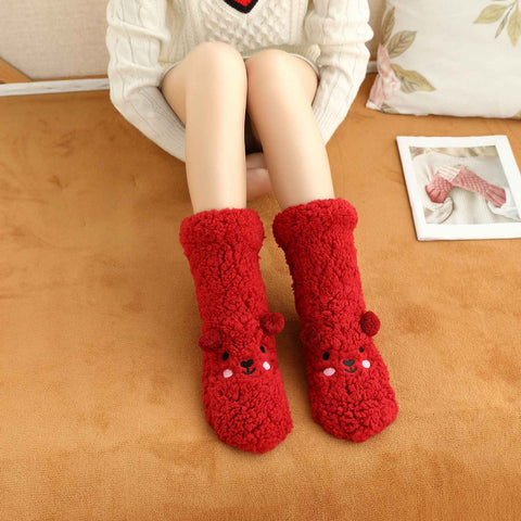 Snuggle-Bear Women’s Fleece Lounge Socks