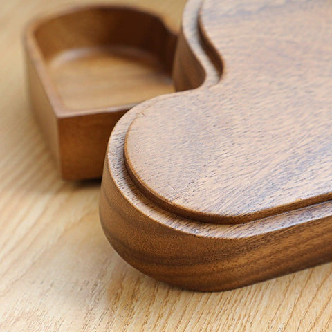 Heart-Shaped Wooden Snack Tray