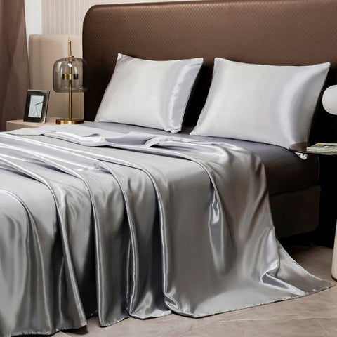Luxury Satin Sheets - Silky Bedding Set with Pillowcases