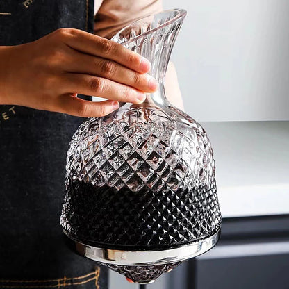 CRYSTAL ELEGANCE ROTATING DECANTER