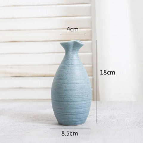 Minimalist Sage Ceramic Vase Set