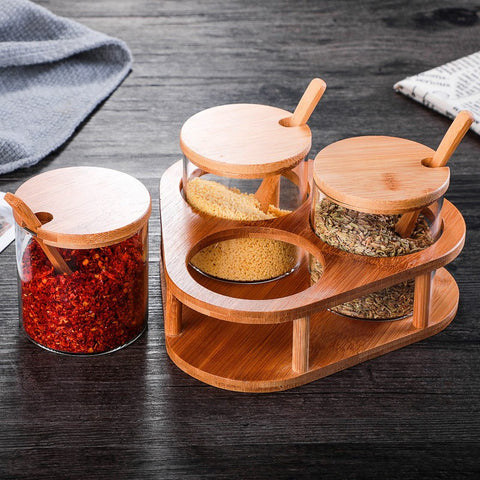 Natura Spice Bamboo Jar Set