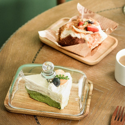 ELEGANT GLASS BUTTER DISH