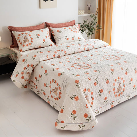 Amélie Autumn Quilted Cotton Bedding Set 3PCS