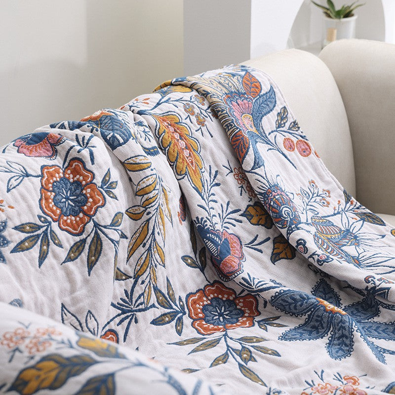 EDEN FLORA TASSELED THROW