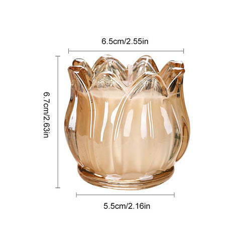 French Tulip Glass Candle