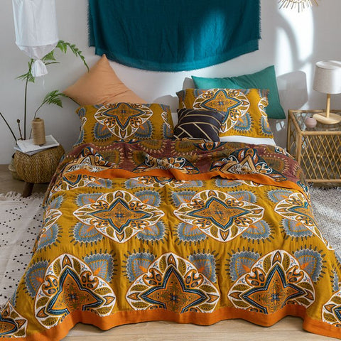 Marrakech Cotton Quilt - Reversible & Soft Bedspread