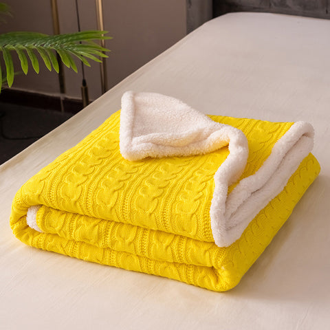 Oslo Sherpa Warm Blanket - Thicken Winter Reversible Throw