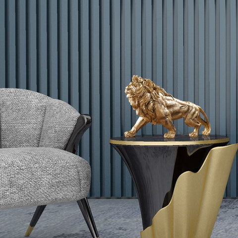 Regal Gold Lion Decorative Figurine