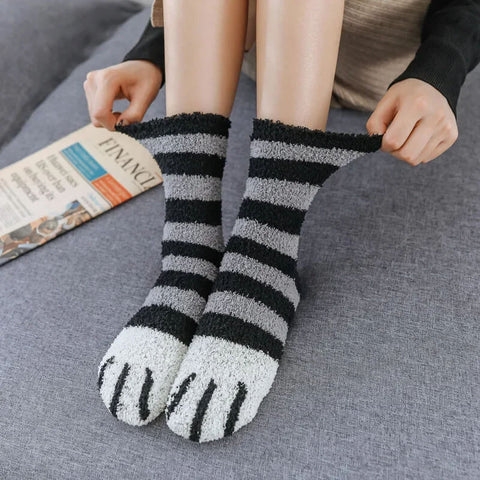 Cozy Cat Paw Socks for Women
