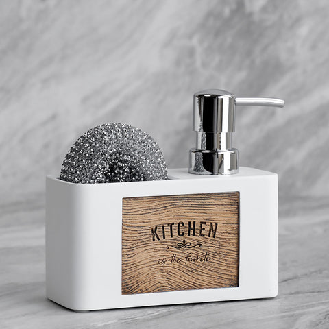 Kitchen Soap Dispenser with Sponge Holder