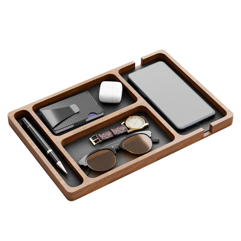 Alder Wood Desk Organizer Tray