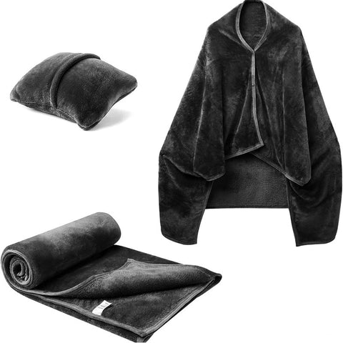 Soft Wearable Fleece Blanket Hoodie