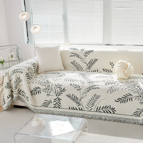 Winter Fern Cotton Sofa/Couch Cover - Final Sale