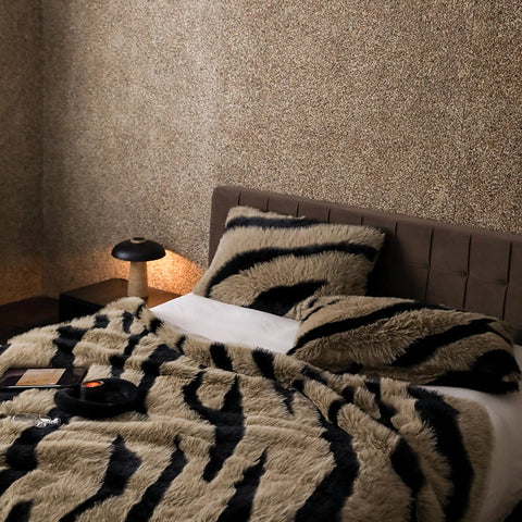 Zebra Faux Fur Blanket