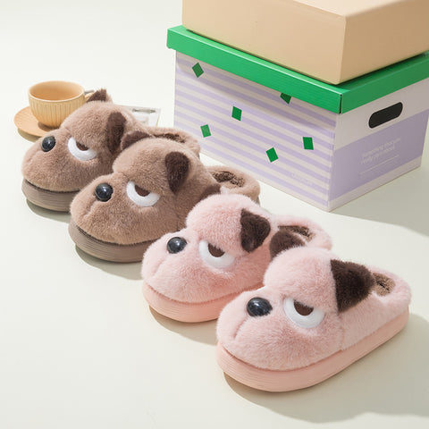 Angry Puppy Plush Slippers