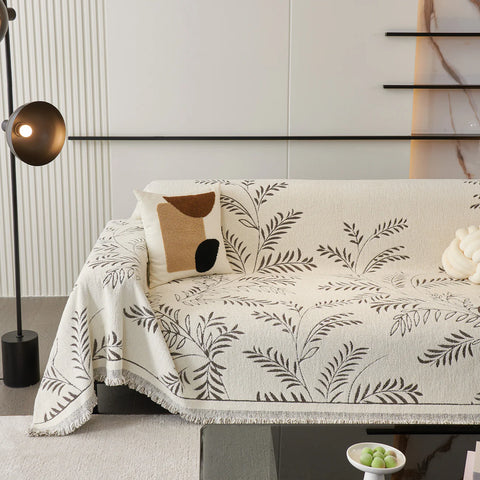 Winter Fern Cotton Sofa/Couch Cover - Final Sale
