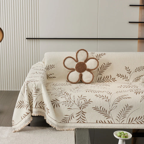 Winter Fern Cotton Sofa/Couch Cover - Final Sale