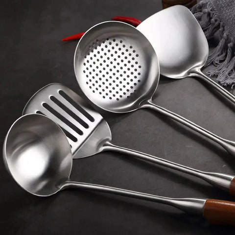 Stainless Steel Kitchen Utensil Set with Holder