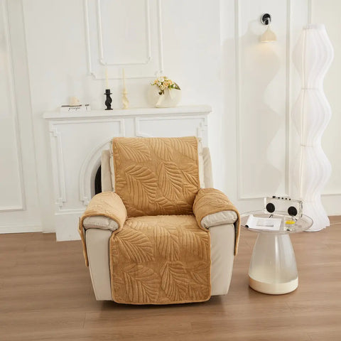 Verdant Leaf Pattern Recliner Cover