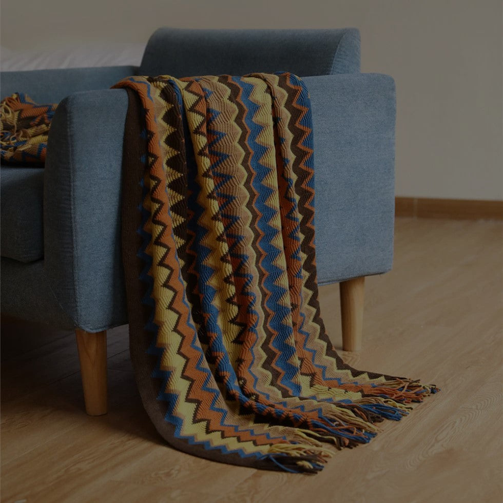 LYRA BOHEMIAN KNIT BLANKET