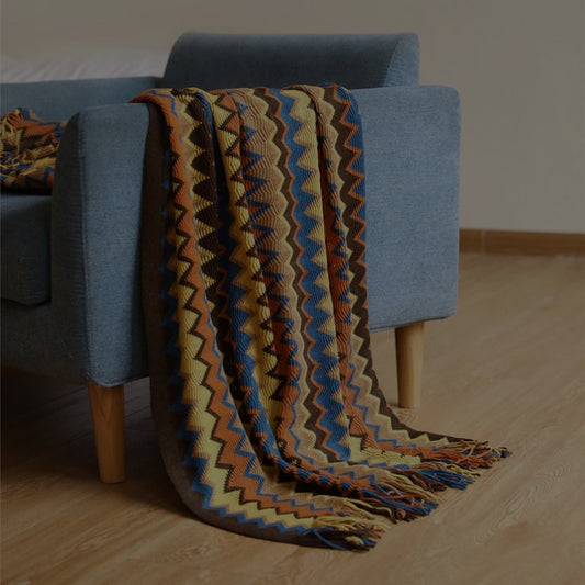 LYRA BOHEMIAN KNIT BLANKET