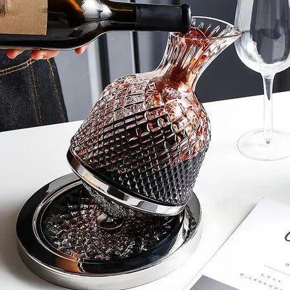 CRYSTAL ELEGANCE ROTATING DECANTER